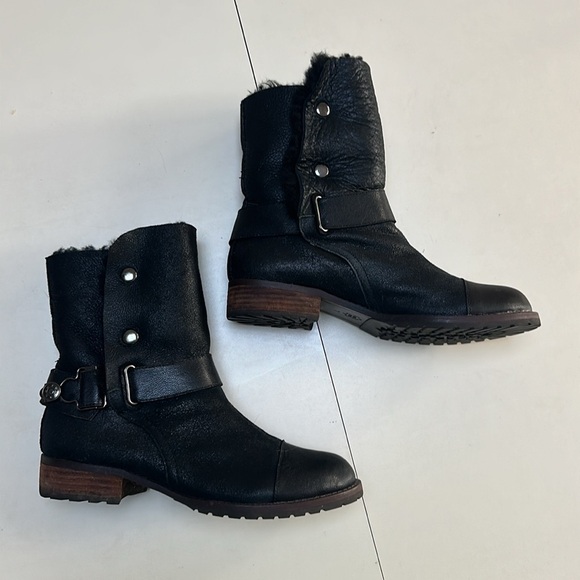 🔥 🆕 MATT BERNSON WOMEN'S TUNDRA SHEARLING LINED BOOT SZ 7 BLACK NEW - Picture 13 of 15